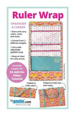 ByAnnie Ruler Wrap Organizer & Carrier Pattern (14 Colors of 18"x54" Mesh Packs Sold Separately)