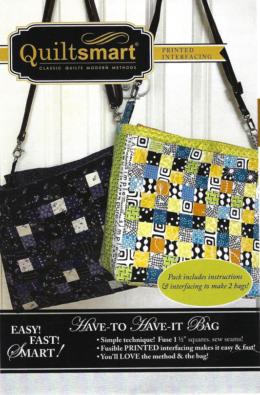 Quiltsmart Have-To-Have-It Bag Printed Interfacing Pack