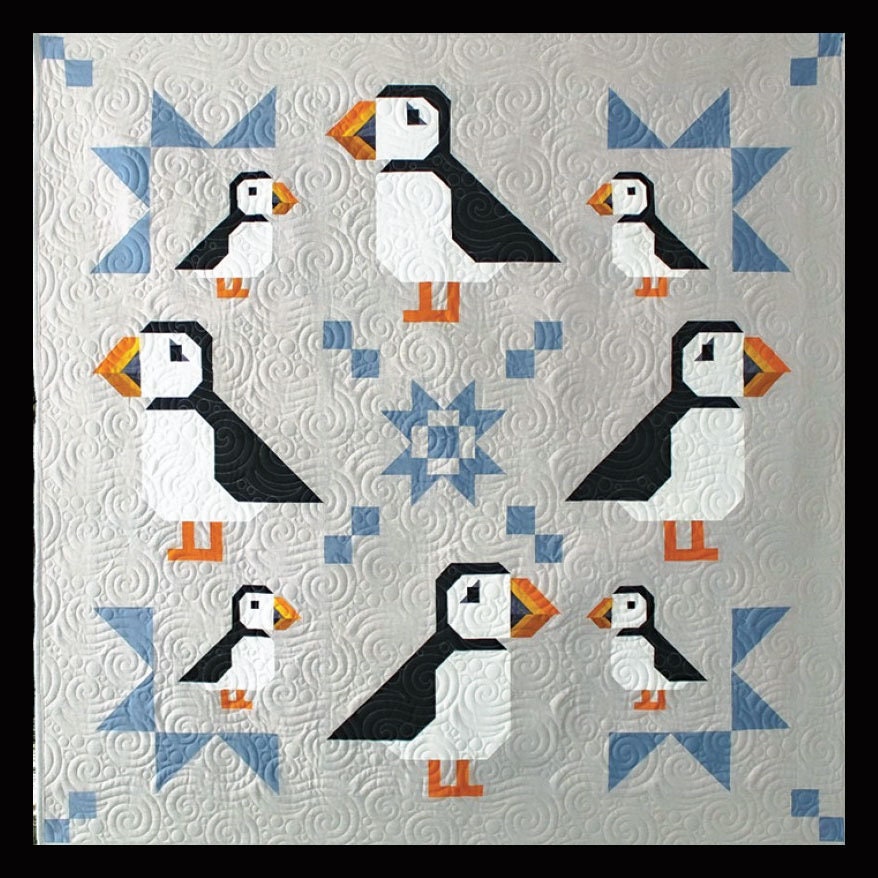 Art East Quilting Co. Puffin Star Quilt Pattern Finished Size: 52.5"x52.5"