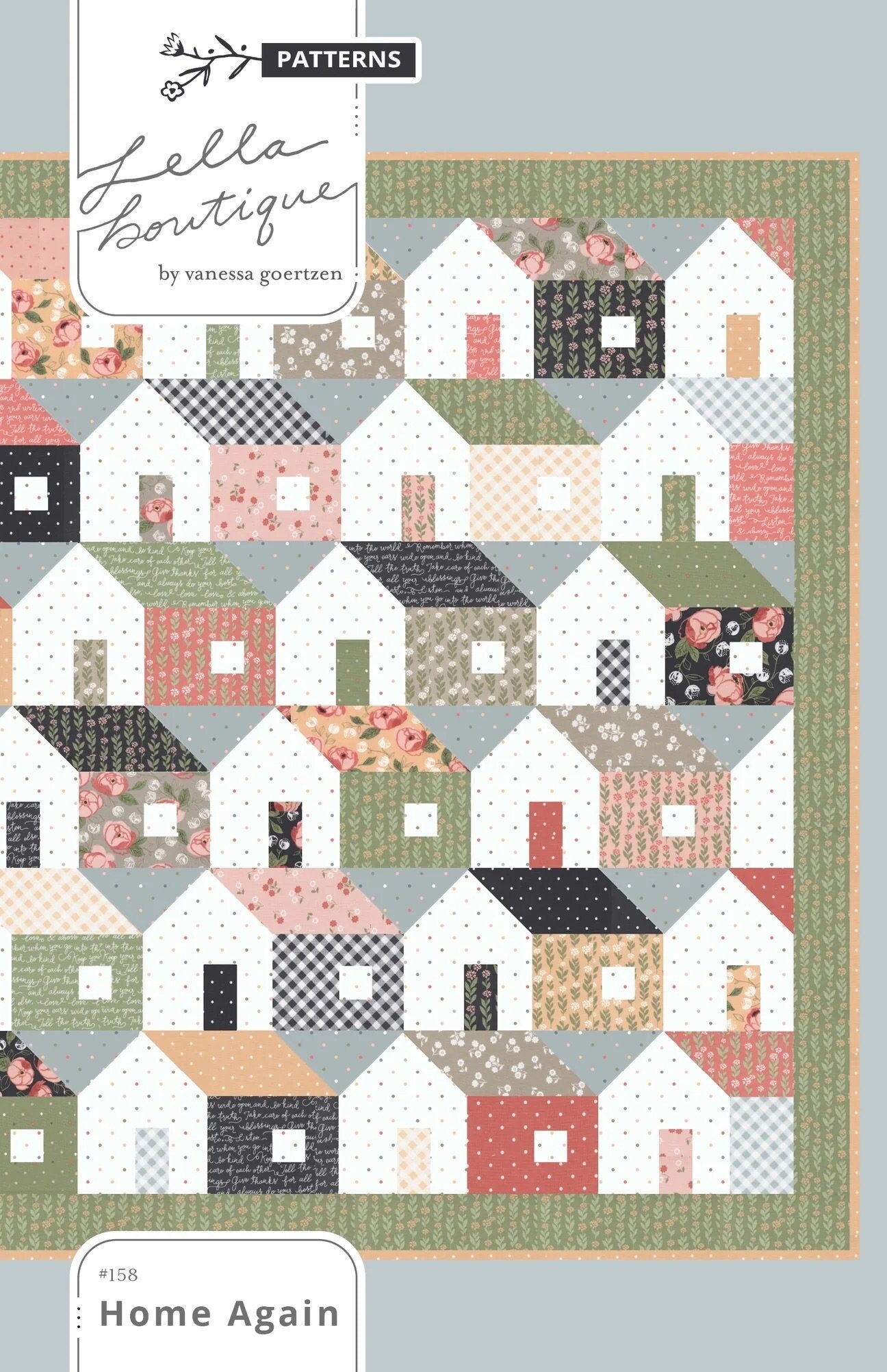 Lella Boutique Home Again Quilt Pattern Finished Size: 64.5"x80.5"