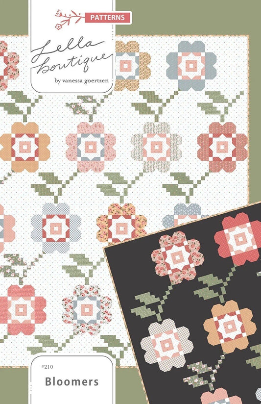 Lella Boutique Bloomers Quilt Pattern Finished Size: 83.5"x85.5"