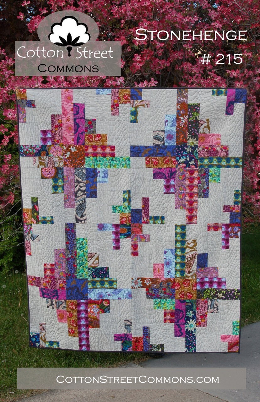 Cotton Street Commons Stonehenge Quilt Pattern Finished Size 60”x72”