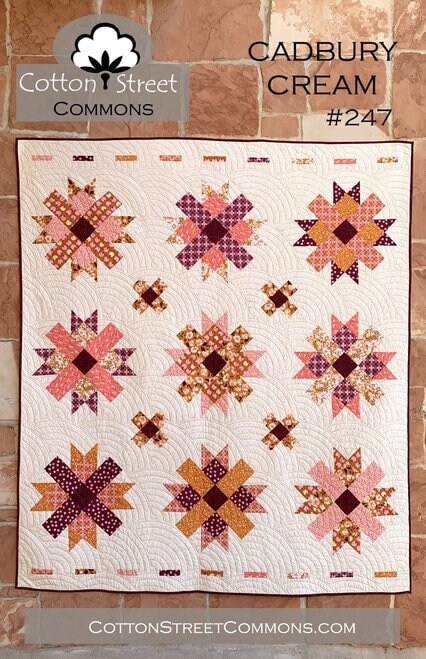 Cotton Street Commons Cabury Cream Quilt Pattern Finished Size 75"x85"