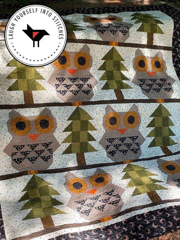 Laugh Yourself Into Stitches The Scary Woods Quilt Pattern Finished Size: 58"x72"