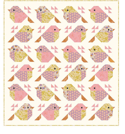 Pen + Paper Patterns Sparrows Quilt Pattern Finished Size: 65.5”x71” (Optional Fineline Glue Tip Sets)