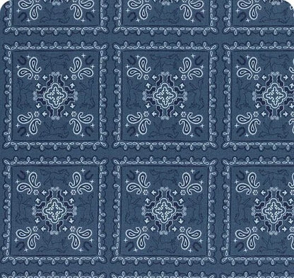 LAST BOLT!! Riley Blake Wild Rose Fabric Collection Bandanas on Denim Premium 100% Cotton Quilt Shop Quality Fabrics