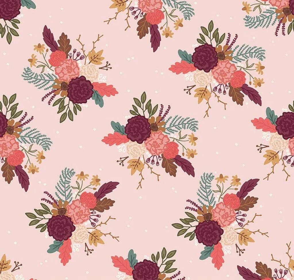 Riley Blake Sweetbriar Fabric Collection Sweetbriar Main Print on Blush Premium 100% Cotton Quilt Shop Quality Fabrics