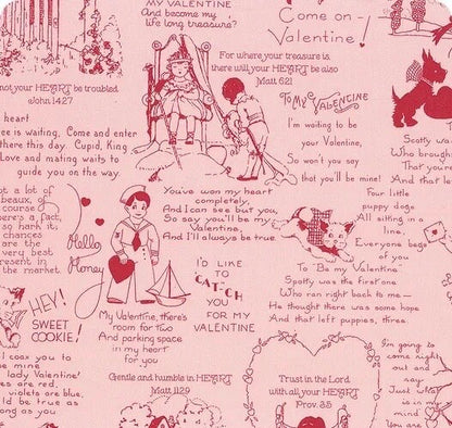 Riley Blake All My Heart Fabric Collection All Your Heart on Pink Premium 100% Cotton Quilt Shop Quality Fabrics