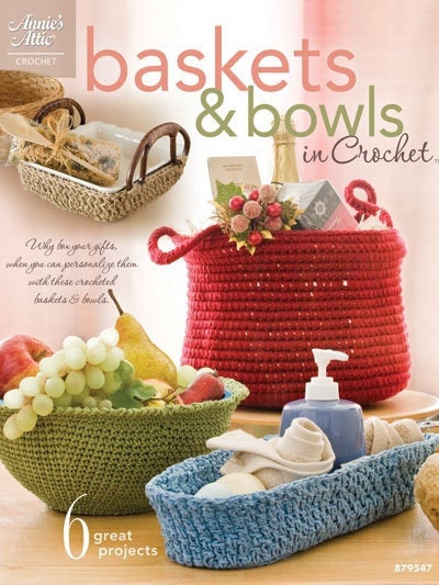 Annie's Crochet Baskets For All Crochet Pattern Book (14 Projects Per Pattern Book)