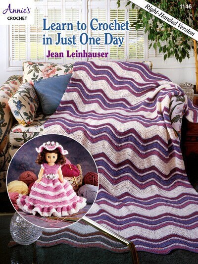 Annie's Crochet Learn To Crochet In Just One Day Pattern Book (Right Hand Version)