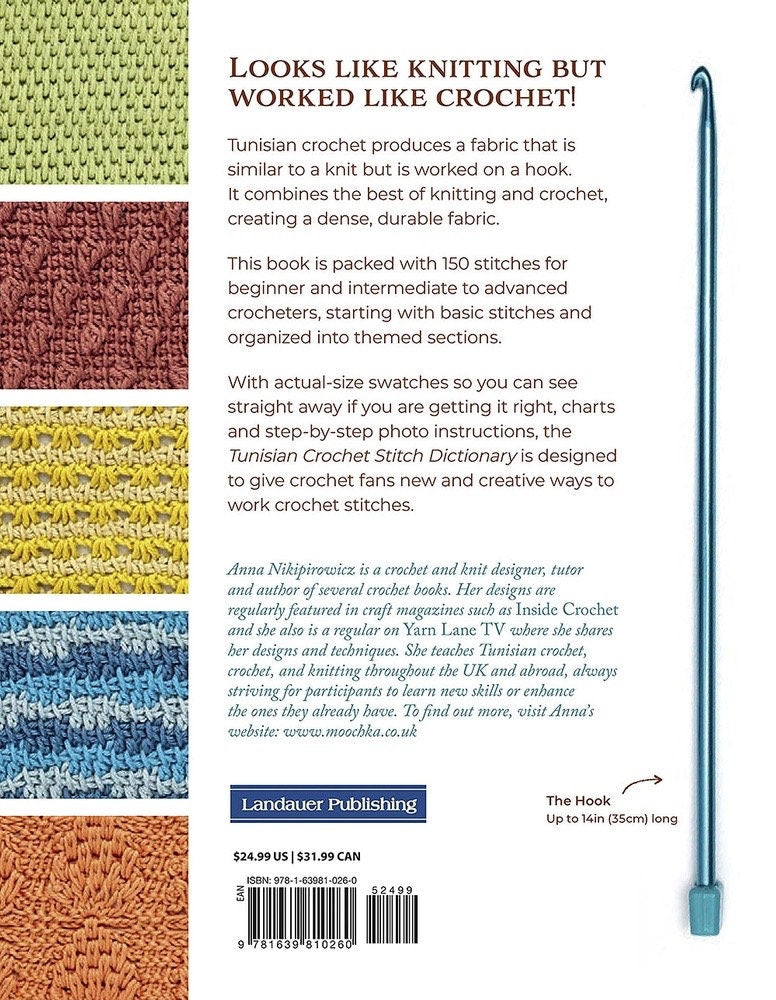 Anna Nikipirowicz Tunisian Crochet Stitch Dictionary 150 Essential Stitches