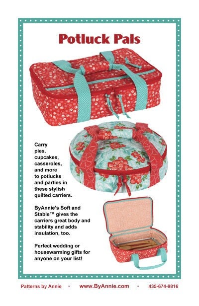 ByAnnie Potluck Pals Pattern (Makes Rectangle or Round Carrier) (14 Colors of 18"x54" Mesh Packs Sold Separately)