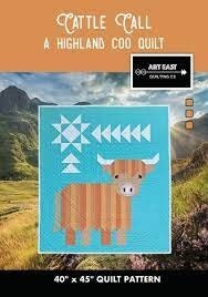 Art East Quilting Co. Cattle Call Quilt Pattern Finished Size 40"x45"