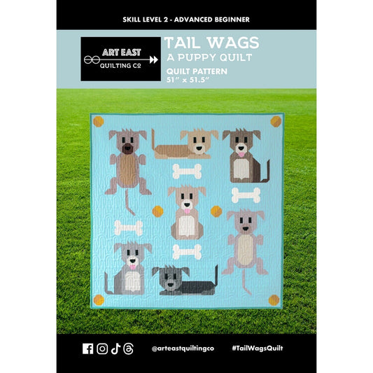 Art East Quilting Co. Tail Wags Quilt Pattern Finished Size: 51" x 51.5"