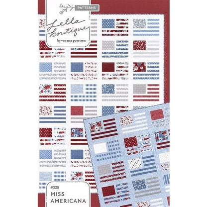 Lella Boutique Miss Americana Quilt Pattern Finished Size: 65" x 72.5"