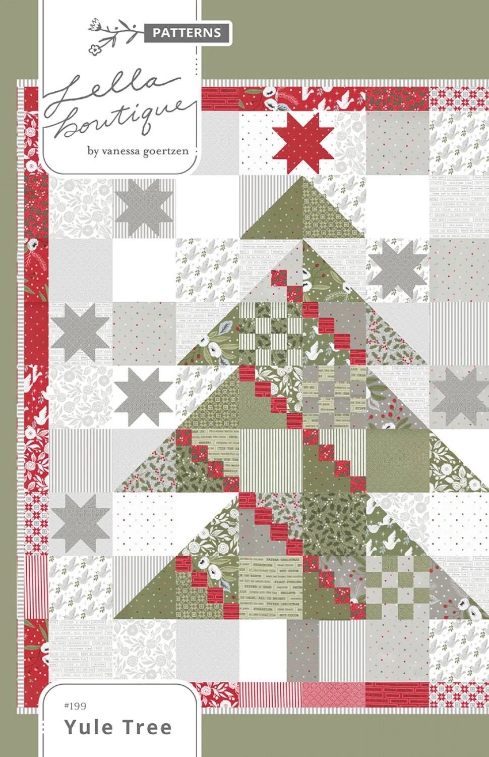 Lella Boutique Yule Tree Quilt Pattern Finished Size: 72"x80"