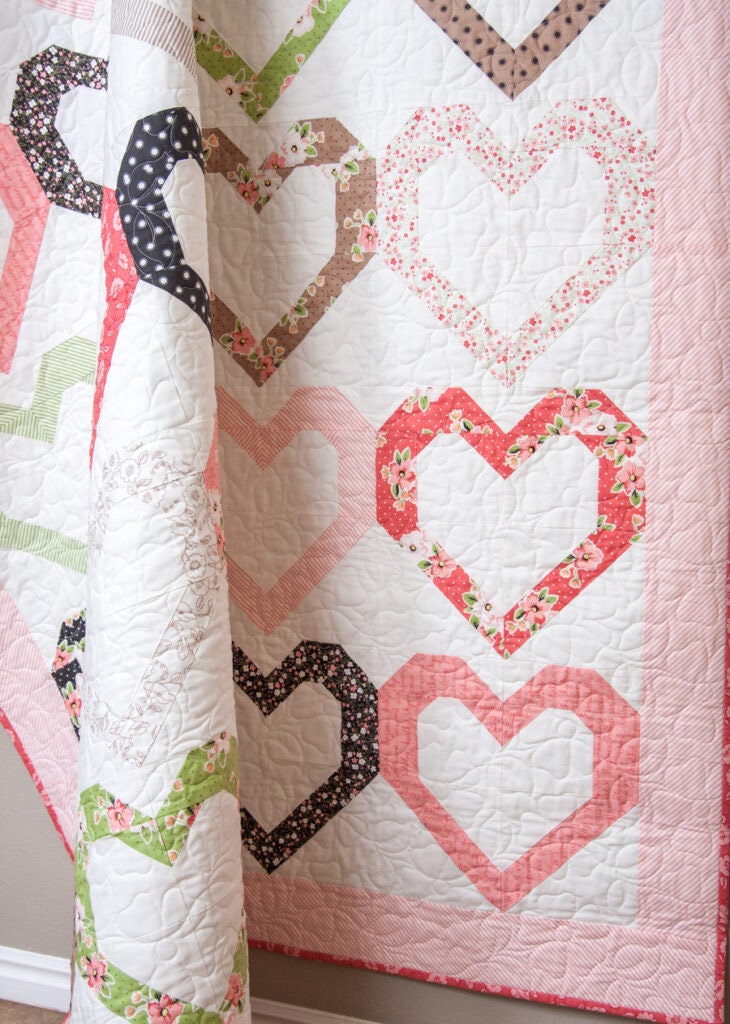 Lella Boutique Open Heart Quilt Pattern Finished Size: 67.5"x79.5"