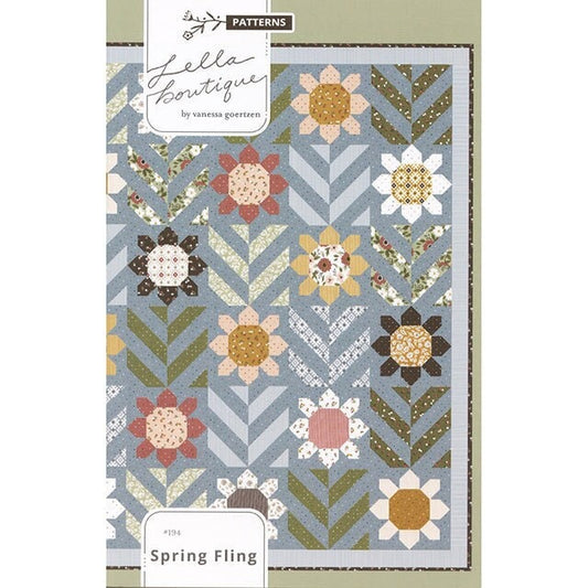 Lella Boutique Spring Fling Quilt Pattern Finished Size: 78"x78"