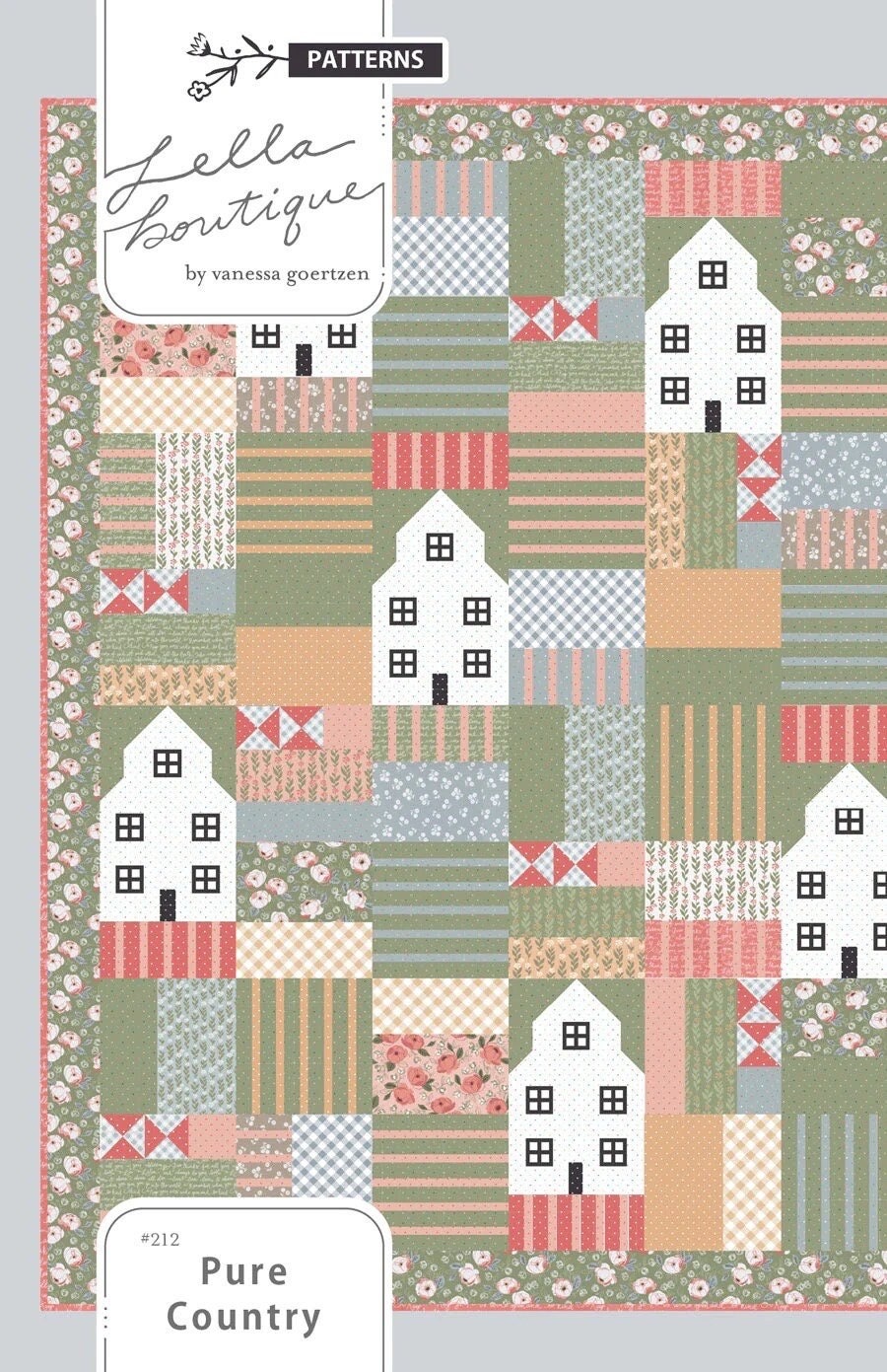 Lella Boutique Pure Country Quilt Pattern Finished Size: 76.5"x76.5"