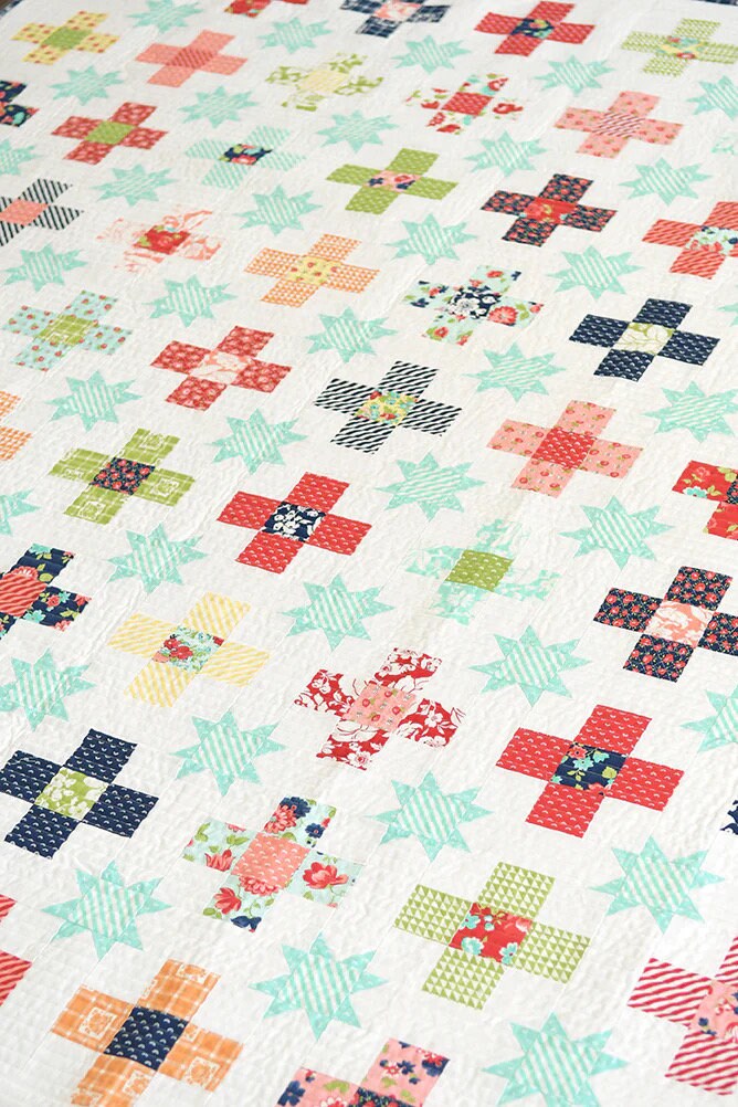 Thimble Blossoms Rain or Shine Quilt Pattern Finished Size: 66"x74"