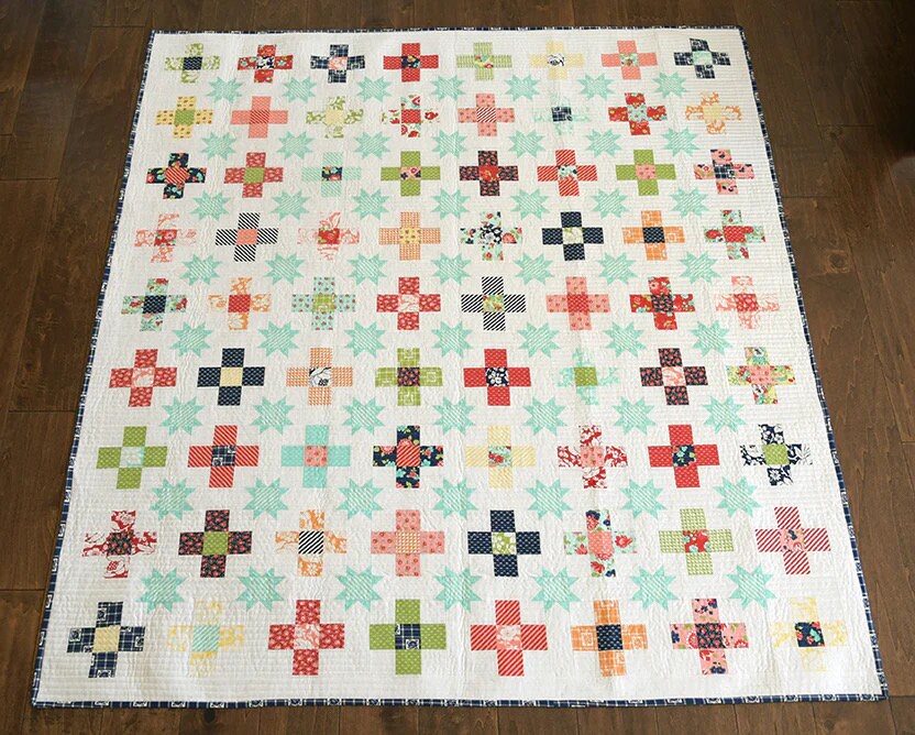 Thimble Blossoms Rain or Shine Quilt Pattern Finished Size: 66"x74"