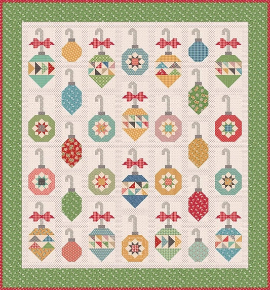 PREORDER Riley Blake Decorating The Tree Quilt Kit Featuring Lori Holt Home Town Holiday Fabric Collection SHIP AUG 2024