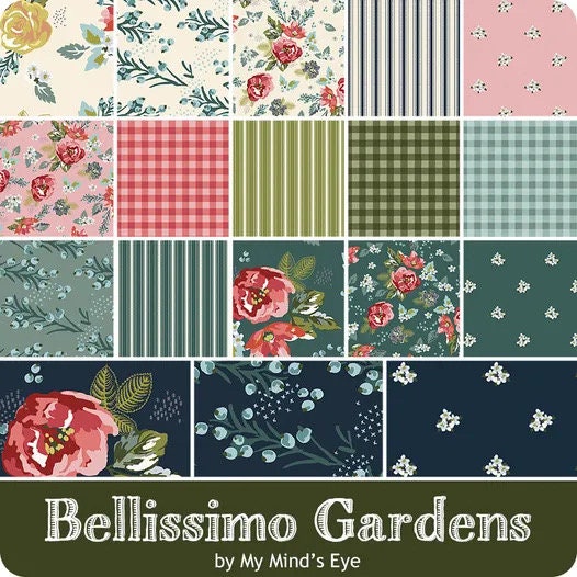 LAST ONE!! Riley Blakes Confetti Stars Quilt Kit Featuring My Mind's Eye Bellissimo Gardens Fabric Collection Finished Size: 69"x82"