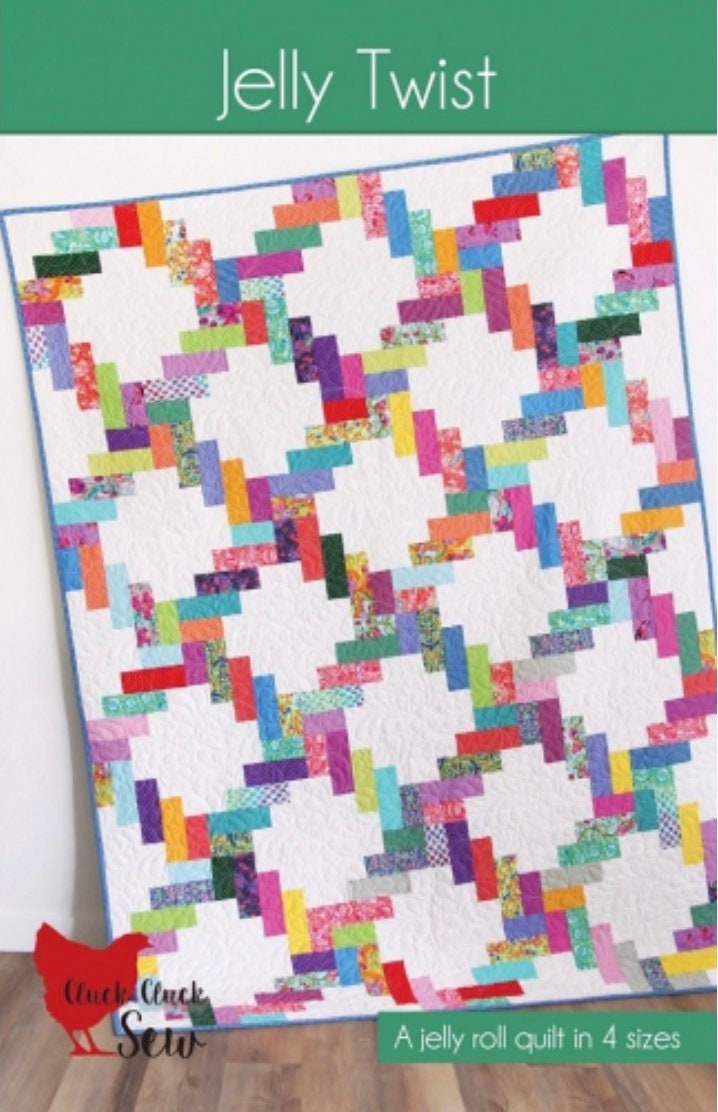 Cluck Cluck Sew Jelly Twist Quilt Pattern (4 Size Variations Per Pattern)