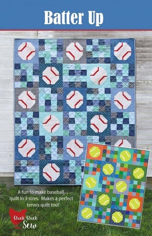 Cluck Cluck Sew Batter Up Quilt Pattern (3 Size Variations Per Pattern)