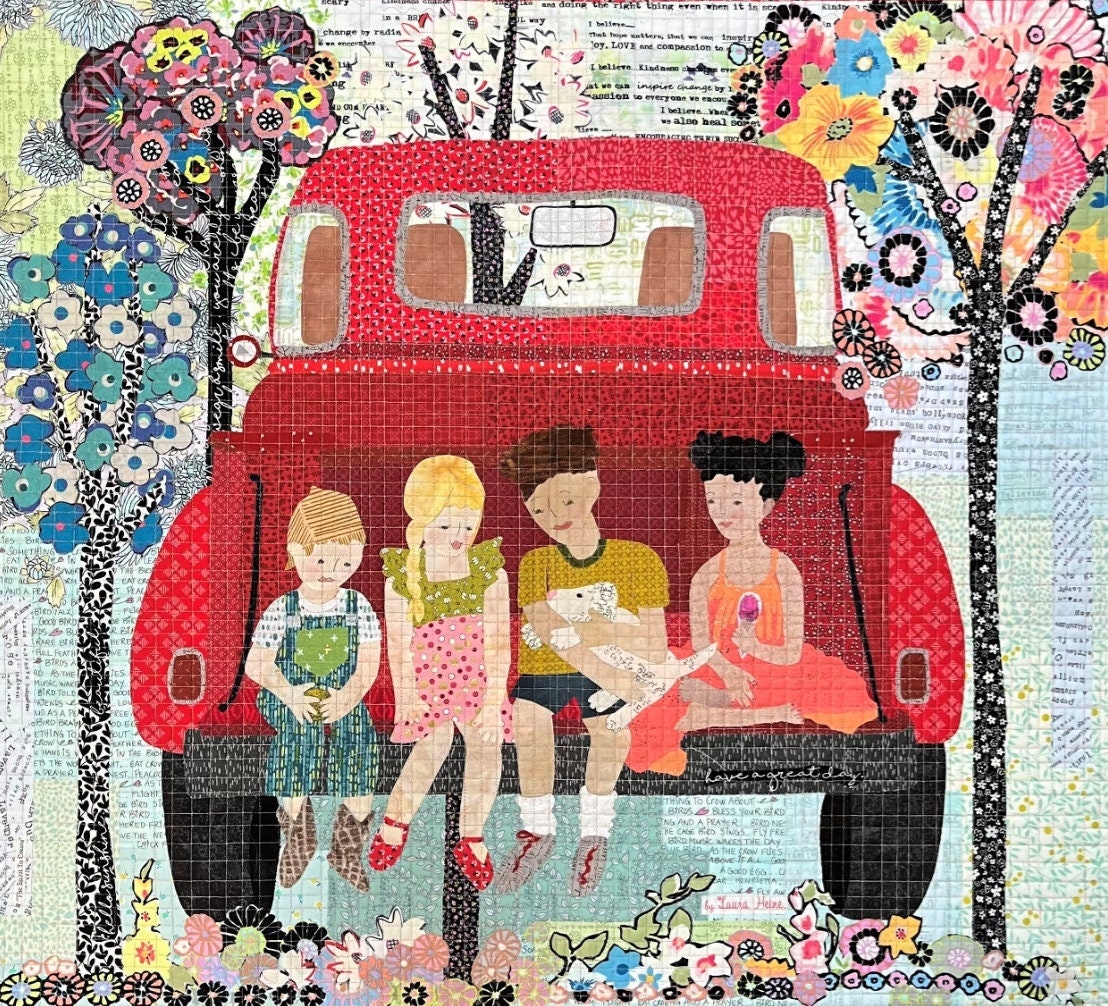 Laura Heine Big Red Truck Wall Quilt Pattern Finished Size: 31"x28"