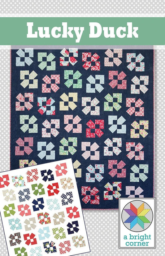 A Bright Corner Lucky Duck Quilt Pattern (5 Size Variations Per Pattern)