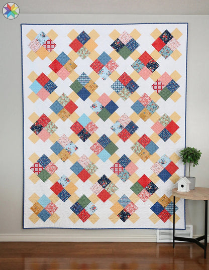 A Bright Corner Prime Time Quilt Pattern (4 Size Variations Per Pattern)