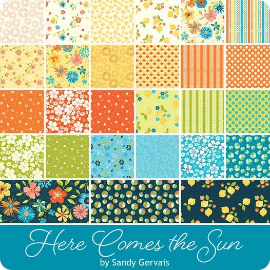 READY TO SHIP!! Riley Blake Ready Set Summer Table Runner Kit Featuring Sandy Gervais Here Comes The Sun Fabric Collection