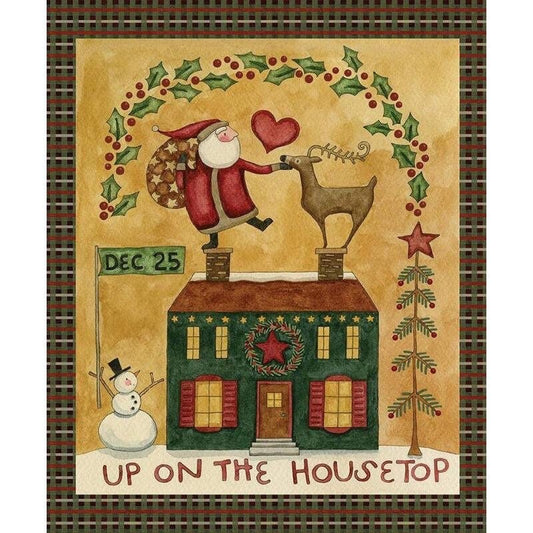 PREORDER!! Riley Blake Up On The Housetop Panel Quilt Kit Featuring Teresa Kogut Up On The Housetop Fabric Collection SHIP JULY 2024