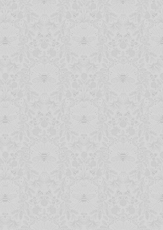 LAST BOLT! Lewis & Irene Tiny Tonals Fabric Collection Queen Bee Grey on Grey Premium 100% Cotton Quilt Shop Quality Fabrics