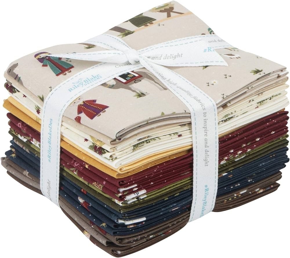 Riley Blake Jennifer Long Silent Night 19 Fat Bundle Premium 100% Cotton Quilt Shop Quality Fabrics