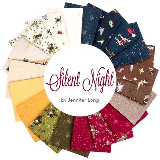 Riley Blake Jennifer Long Silent Night 19 Fat Bundle Premium 100% Cotton Quilt Shop Quality Fabrics