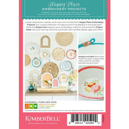 Kimberbell Happy Place Embroidery Projects For Machine Embroidery Collection