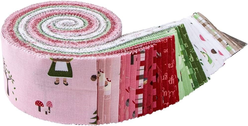 Riley Blake To Grandmother's House Fabric Collection 2.5" Rollie Pollie (40 Pieces)