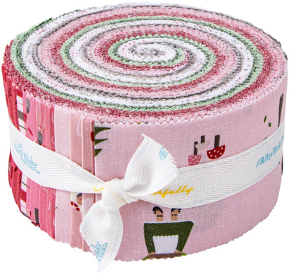 Riley Blake To Grandmother's House Fabric Collection 2.5" Rollie Pollie (40 Pieces)