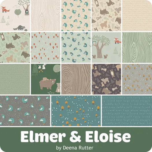 Riley Blake Elmer & Eloise Fabric Collection 2.5" Rollie Pollie (40 Pieces)