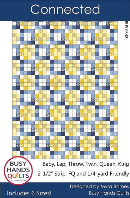 Busy Hands Quilts Connected Quilt Pattern (6 Size Variations Per Pattern)