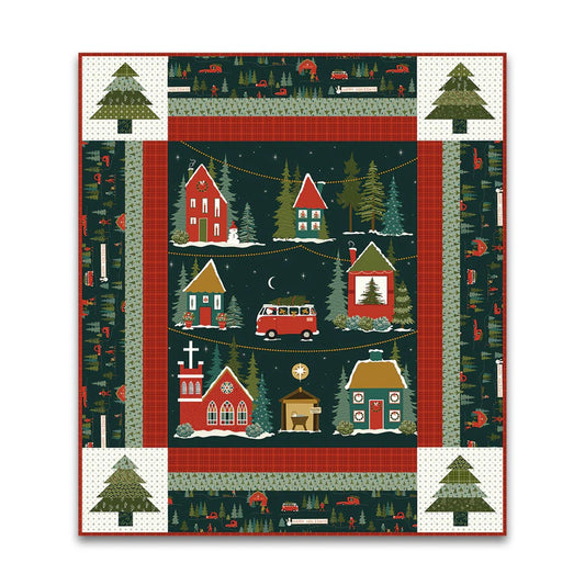 PREORDER!! Riley Blake Christmas Is In Town Panel Quilt Kit Featuring Sandy Gervais Christmas Is In Town Fabric Collection SHIP JULY 2024