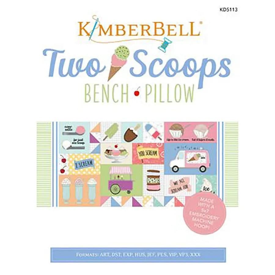 Kimberbell Two Scoops Bench Pillow Collection (Options: Machine Embroidery CD, Embellishment Kit, Fabric Kit, Thread Set)