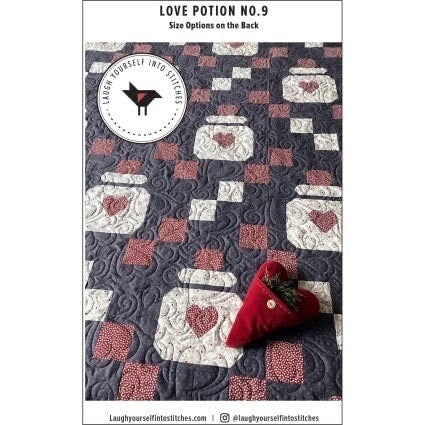 Laugh Yourself Into Stitches Love Potion No 9 Quilt Pattern Finished Size: 52"x76"