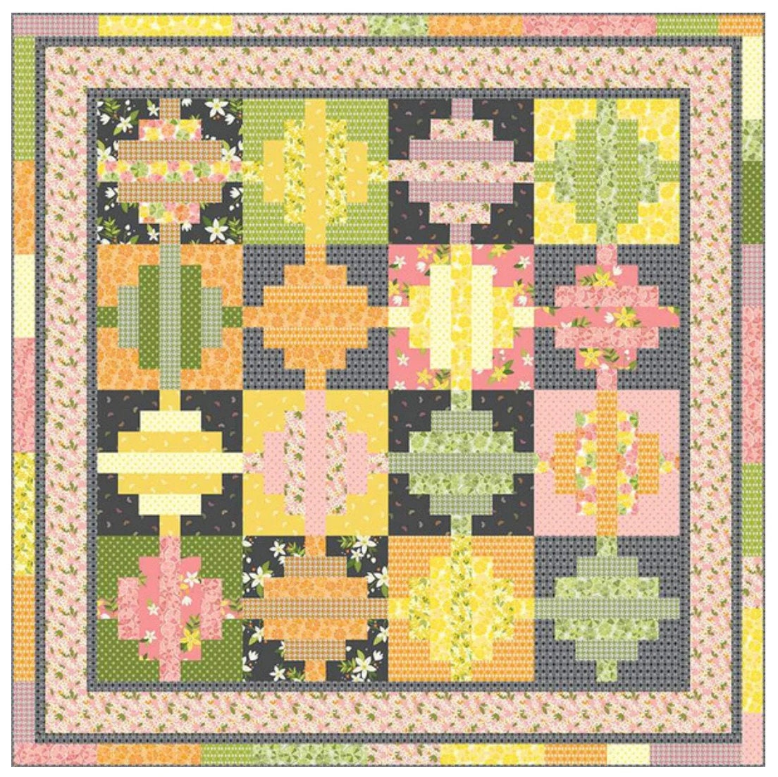 Jillily Studio Fresh Cake Quilt Pattern Finished Size: 72"x72"