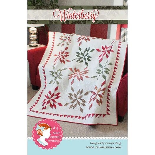 It's Sew Emma Winterberry Quilt Pattern Finished Size: 62.5"x78.5"