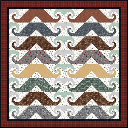 Tourmaline & Thyme Mustache Quilt Pattern Finished Size: 74"x74"