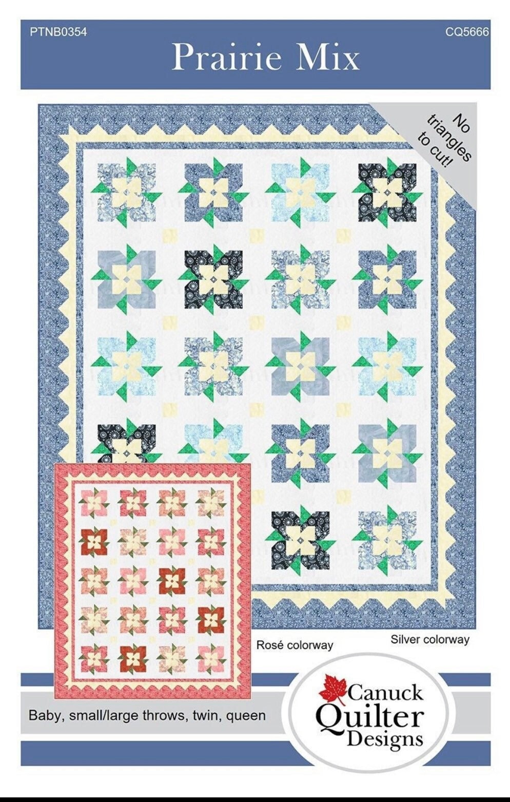 Canuck Quilter Designs Prairie Mix Quilt Pattern (5 Size Variations)