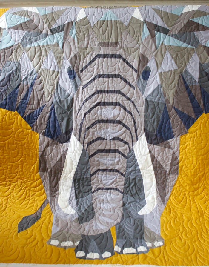 Violet Craft The Elephant Abstractions: A Foundation Paper Piecing Project Pattern (Finished Size 44"x30")